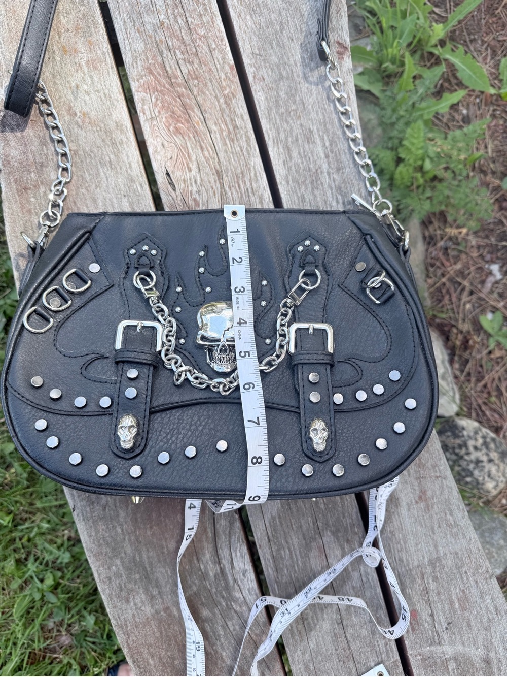 Black Skull Purse With Matching Wallet - Picture 4 of 15
